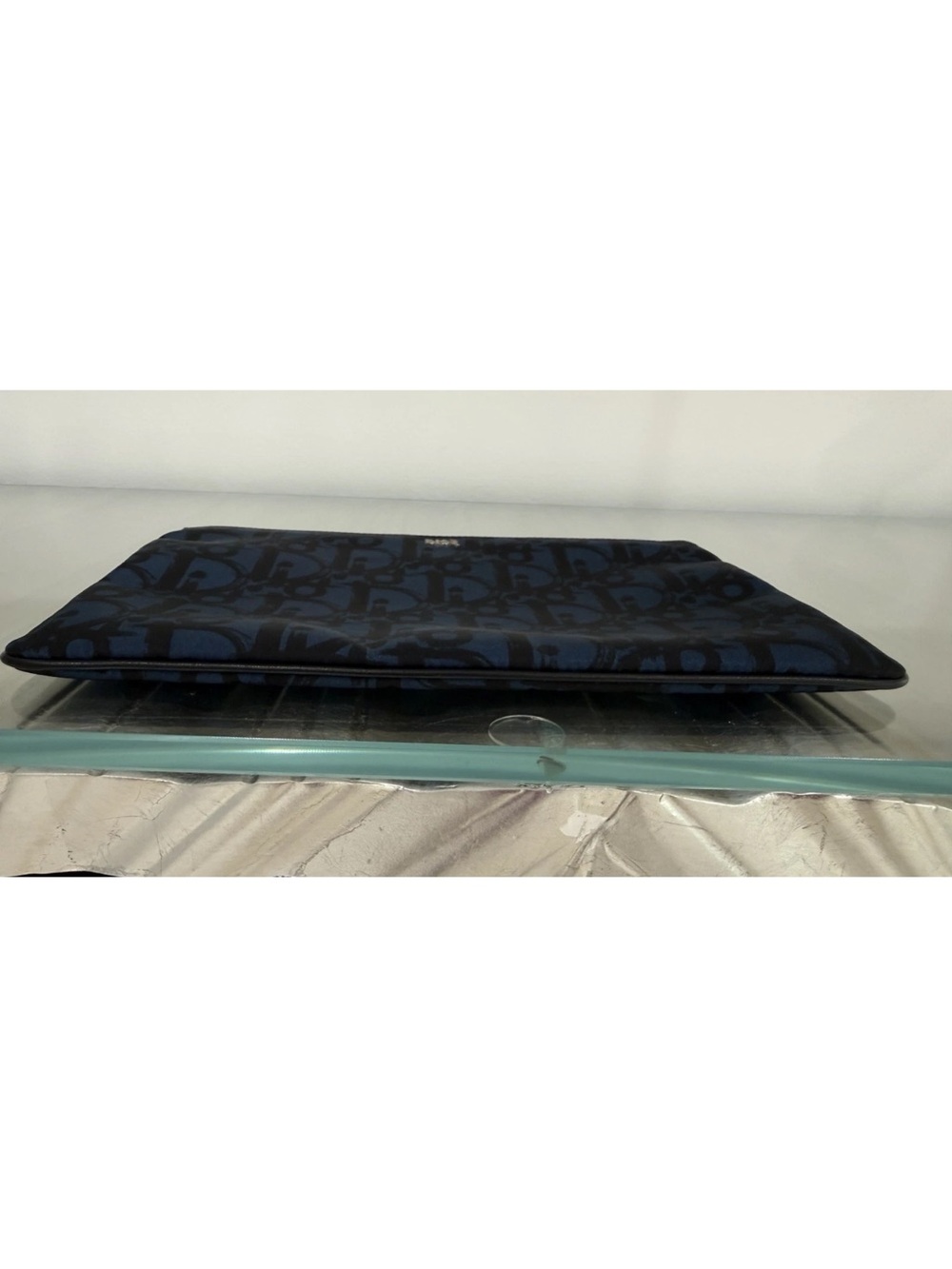Dior Oblique Logo Pouch Blue /Black - Picture 9 of 9